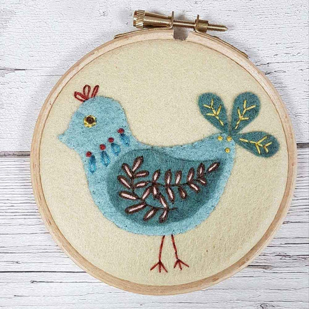 Corinne Lapierre | Applique Felt Embroidery Hoop Kit | Folk Bird