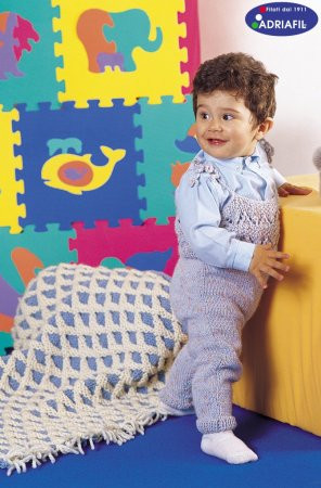 Baby Blue Onesie Knitting Pattern | Adriafil Mirage DK Knitting Yarn | Free Downloadable Pattern - Main Image