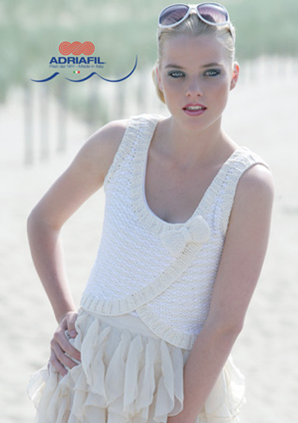 Mette-Marit Gilet / Waist Coat Knitting Pattern | Adriafil Nature Aran Knitting Yarn | Free Downloadable Pattern - Main Image