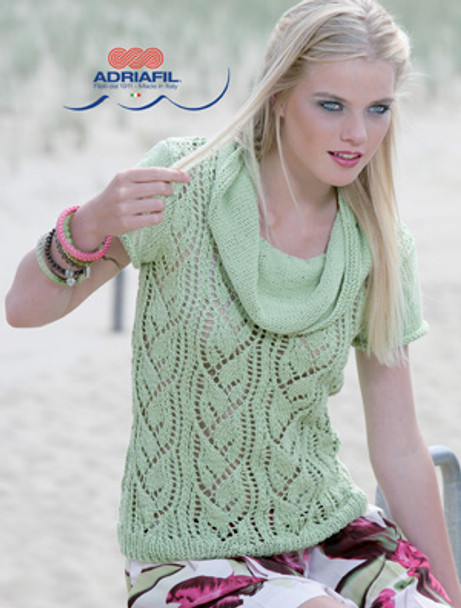 Syvia Sweater / Jumper Knitting Pattern | Adriafil Nature Aran Knitting Yarn | Free Downloadable Pattern - Main Image