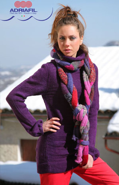 Gioia Ladies Jumper / Sweater Knitting Pattern | Adriafil Regina DK Knitting Yarn | Free Downloadable Pattern - Main Image