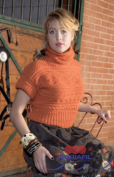 Orsa Minore Mini Pullover / Jumper Knitting Pattern | Adriafil Regina DK Knitting Yarn | Free Downloadable Pattern - Main Image