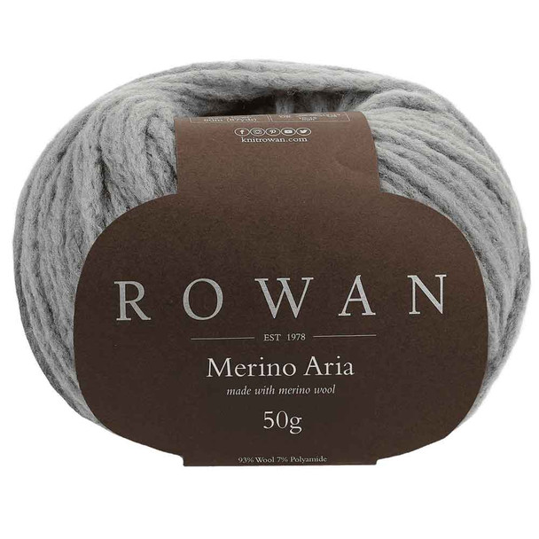 Rowan Merino Aria Knitting Yarn, 50g Balls | 43 Ash
