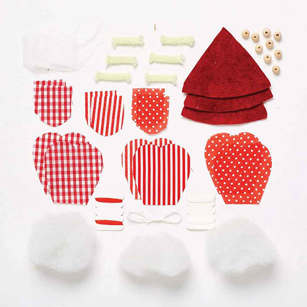 DoCrafts Simply Make Little Red Santa Trio Sewing Kit