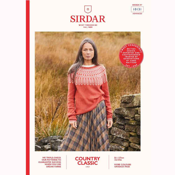 Ladies Sweater Knitting Pattern | Sirdar Country Classic 4 Ply 10131 | Digital Download - Main Image