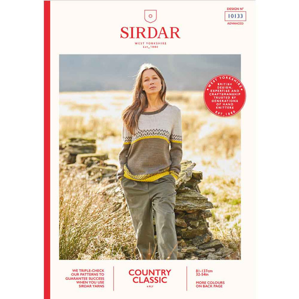 Ladies Sweater/Pullover Knitting Pattern | Sirdar Country Classic 4 Ply 10133 | Digital Download - Main Image
