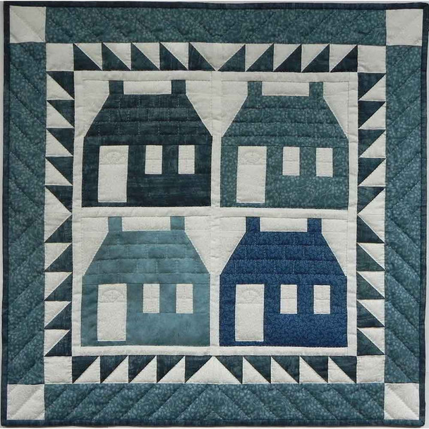 Miniature Quilt Kit | Rachel's of Greenfield | 22" x 22" | Houses