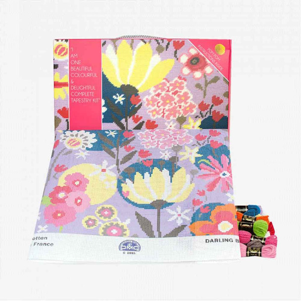 DMC Tapestry Kit Darling Buds Design - Content