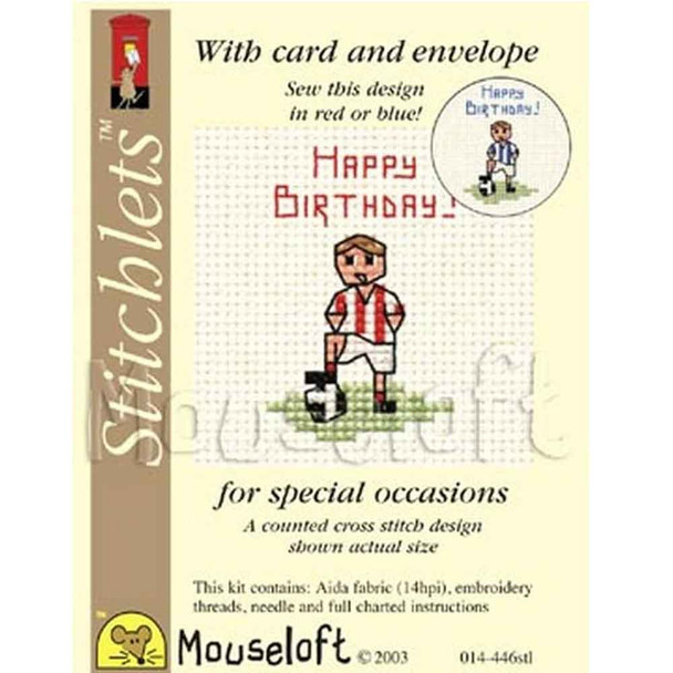 Mouseloft Stitchlets Mini Cross Stitch Kits For Special Occasions | Little Footballer