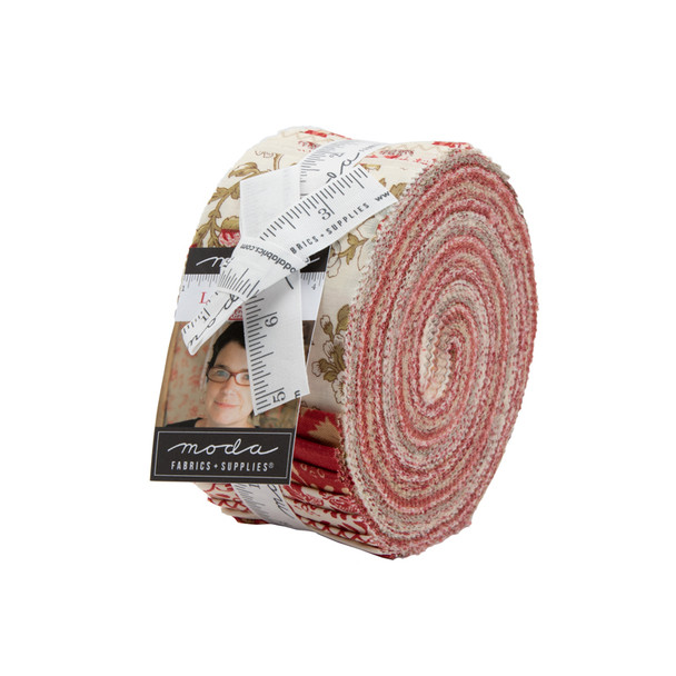 La Rose Rouge | French General | Moda Fabrics | 13880JR | Jelly Roll