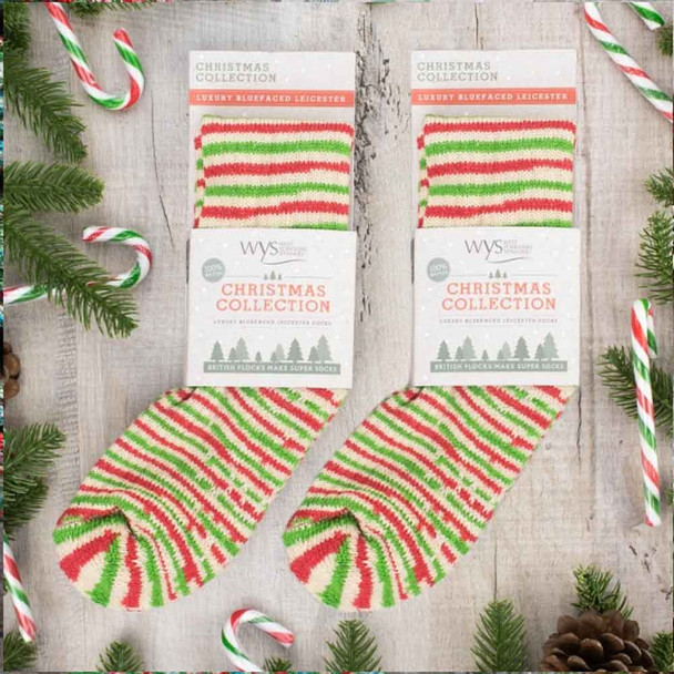 WYS Christmas Sock Collection | Candy Cane