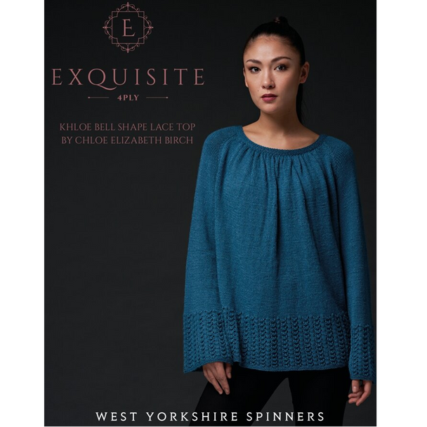 Khloe Bell Shaped Lace Top Knitting Pattern | WYS Exquisite 4 Ply Knitting Yarn WYS98010 | Digital Download - Main Image