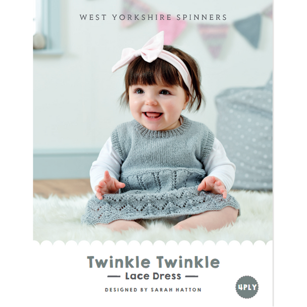 Twinkle Twinkle Lace Dress Knitting Pattern | WYS Bo Peep 4 Ply Knitting Yarn WYS98989 | Free Digital Download - Main Image