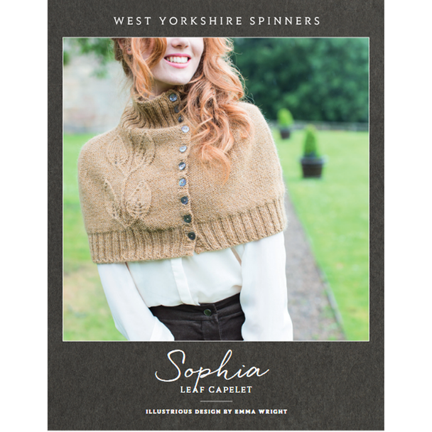 Sophia Leaf Capelet Knitting Pattern | WYS Illustriuos DK Knitting Yarn WYS98997 | Free Digital Download - Main Image