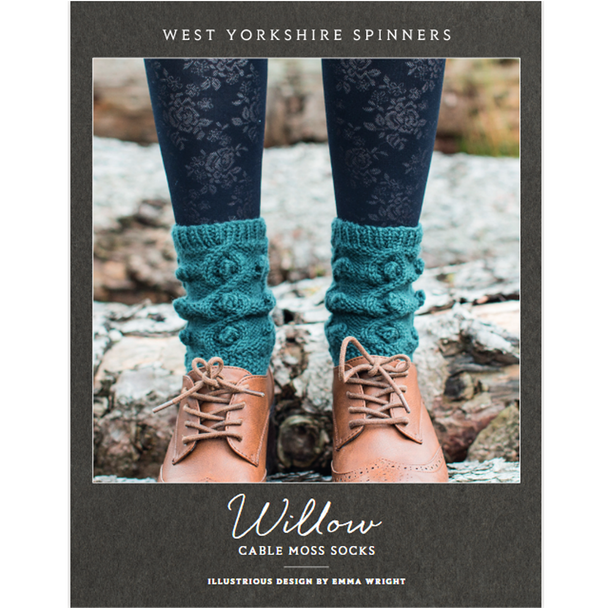 Willow Cable Moss Socks Knitting Pattern | WYS Illustriuos DK Knitting Yarn WYS98999 | Free Digital Download - Main Image