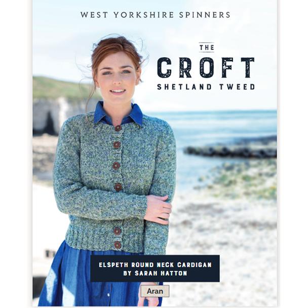 Elspeth Round neck cardigan Knitting Pattern | WYS The Croft Aran Knitting Yarn WYS98030 | Digital Download - Main Image