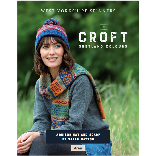 Addison Hat & Scarf Knitting Pattern | WYS The Croft Aran Knitting Yarn WYS98041 | Digital Download - Main Image