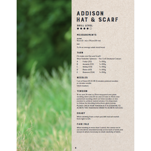 Addison Hat & Scarf Knitting Pattern | WYS The Croft Aran Knitting Yarn WYS98041 | Digital Download - Pattern Information