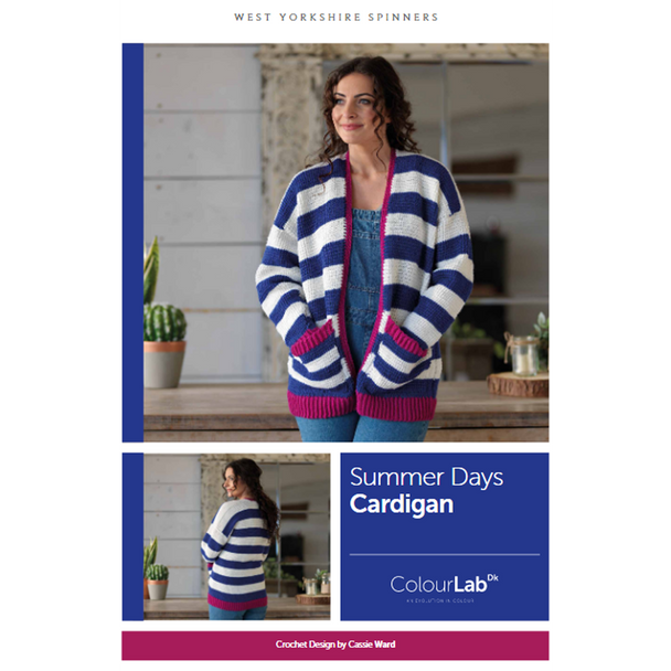 Summer Days Tunisian cardigan Knitting Pattern | Colour Lab DK Knitting Yarn WYS88971 | Digital Download - Main Image