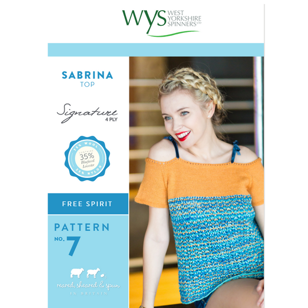 Sabrina Top Knitting Pattern | Signature Style 4 Ply Knitting Yarn WYS56996 | Digital Download - Main Image