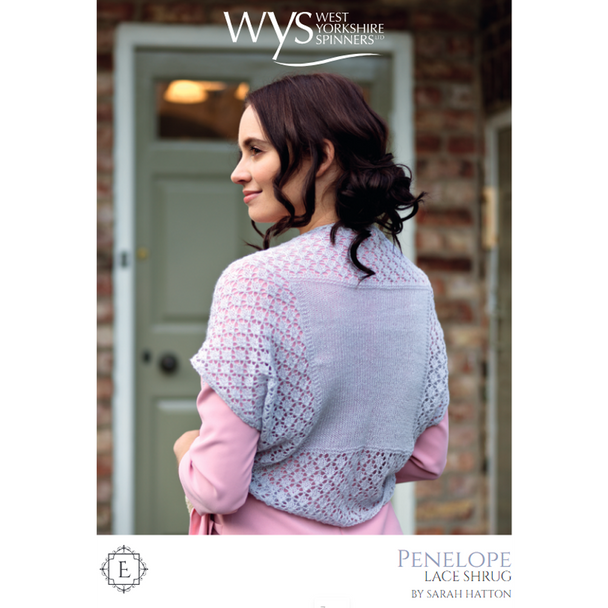 Penelope shrug Knitting Pattern | Exquisite Lace Knitting Yarn WYS55997 | Digital Download - Main Image
