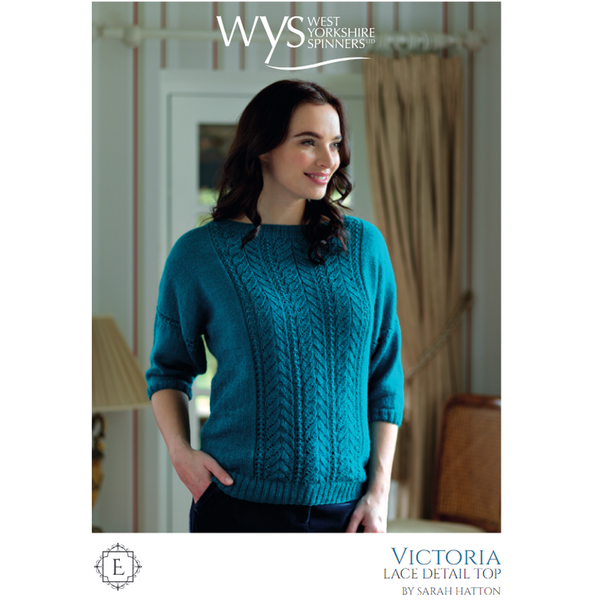 Victoria top Knitting Pattern | Exquisite Lace Knitting Yarn WYS55996 | Digital Download - Main Image