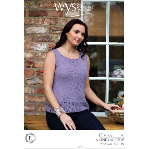 Camilla top Knitting Pattern | Exquisite Lace Knitting Yarn WYS55995 | Digital Download - Main Image