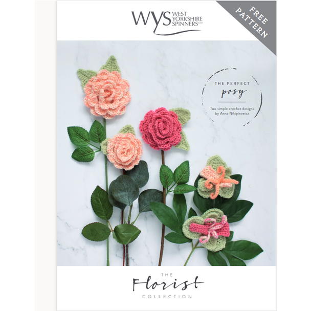 Florist Flowers Knitting Pattern | Signature 4 Ply Knitting Yarn WYS56983 | Free Digital Download - Main Image