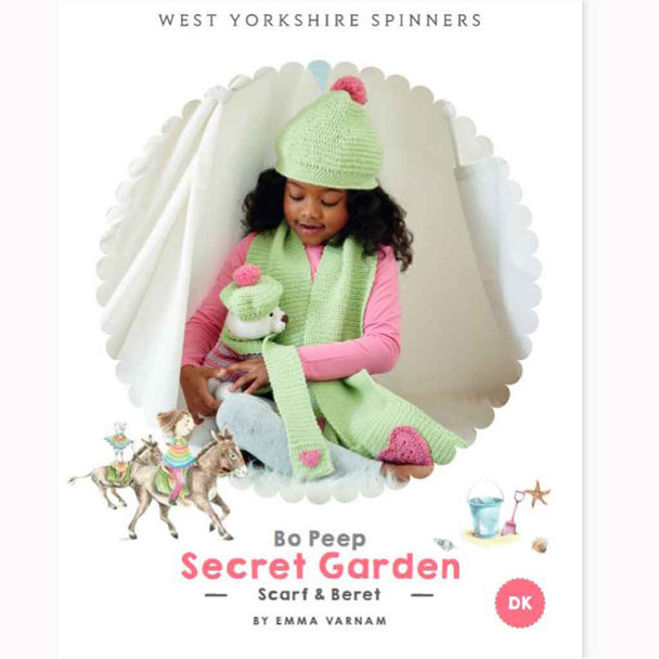 Secret Garden Scarf & Beret Knitting Pattern | WYS Bo Peep DK Knitting Yarn DBP0098 | Digital Download - Main Image
