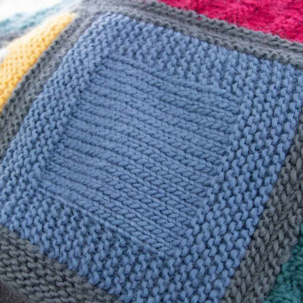 Emeline Blanket Square Three - Easy Breathing Knitting Pattern | WYS Retreat Knitting Yarn | Digital Download - Close up