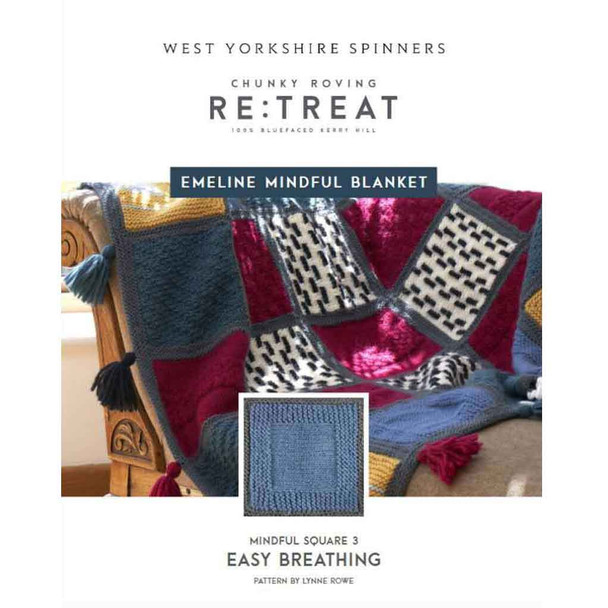 Emeline Blanket Square Three - Easy Breathing Knitting Pattern | WYS Retreat Knitting Yarn | Digital Download