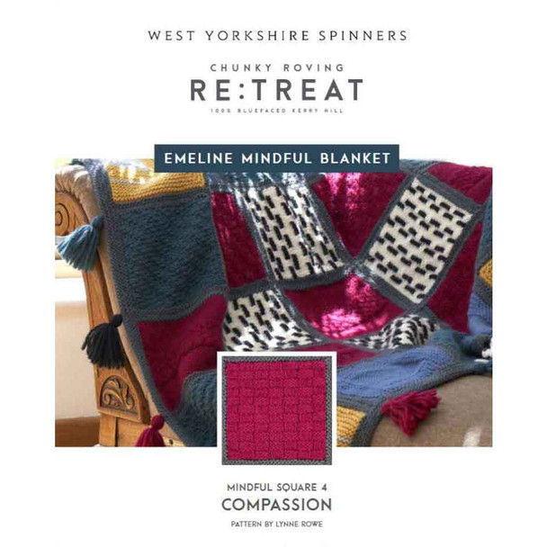 Emeline Blanket Square Four  -  Compassion Knitting Pattern | WYS Retreat Knitting Yarn | Digital Download - Main Image