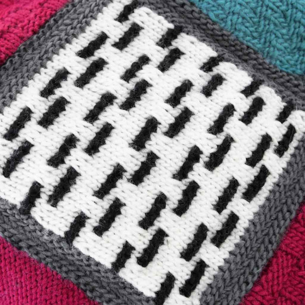 Emeline Blanket Square Five - Reconnecting Knitting Pattern | WYS Retreat Knitting Yarn | Digital Download - Close up