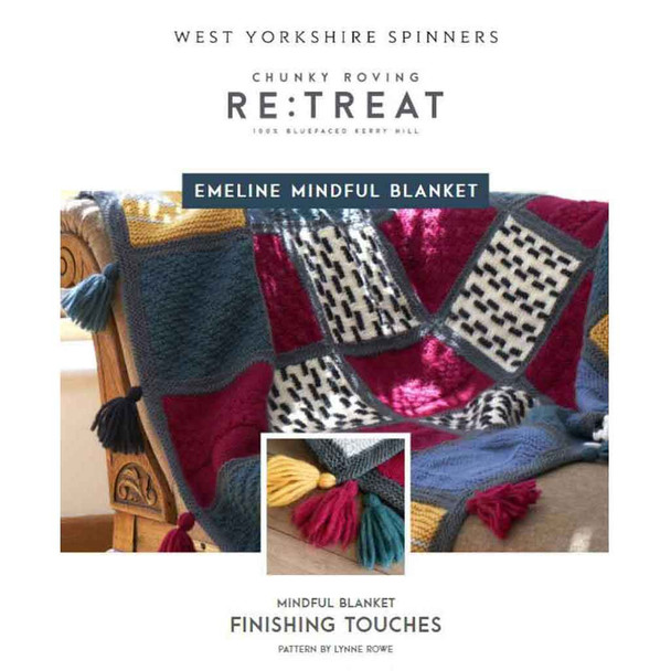 Emeline Blanket Finishing Touches Knitting Pattern | WYS Retreat Knitting Yarn | Digital Download