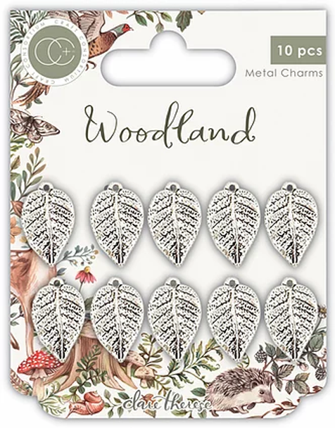 Metal Silver Leaf Charms | Woodland | Clare Therese Gray | Craft Consortium