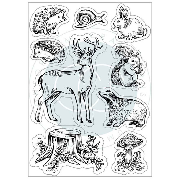 Animals Stamp Set | Woodland | Clare Therese Gray | Craft Consortium