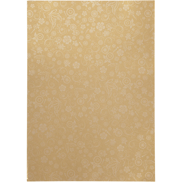 A4 Patterned Paper (210mmx297mm), 80g | 20 sheets | Happy Moments | Gold - Main Image