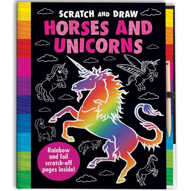 Horses and Unicorns Scratch and Draw Book - Main Image