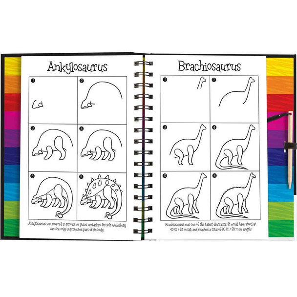 House of Marbles Scratch and Draw Books | Dinosaurs - Content