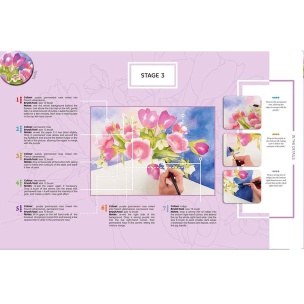Paint Pad Poster Book | Flowers Book - Content