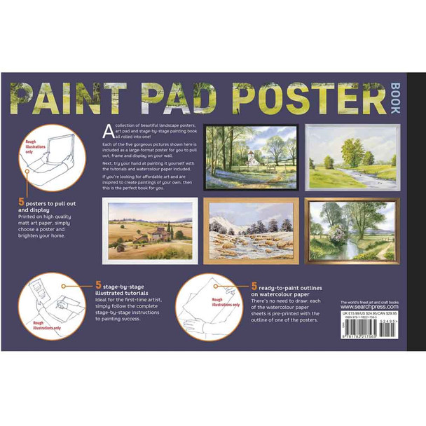 Paint Pad Poster Book | Country Scenes Book - Back Cover