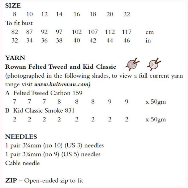 Rowan Celtic Women Knitting Pattern using Felted Tweed, Kid Classic | Digital Download (Celtic_0001) - Pattern Table