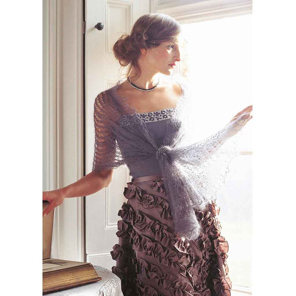 Rowan River Shawl Knitting Pattern in Kidsilk Haze | Digital Download (ROWEB-02557) - Main Image