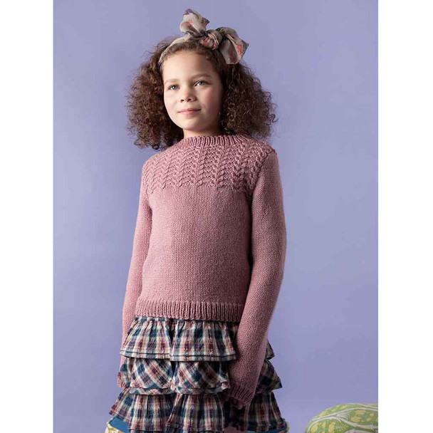 Rowan Anissa Children & Baby Sweater/Jumper Knitting Pattern in Pure Wool Worsted | Digital Download (ROWEB-02634) - Main Image