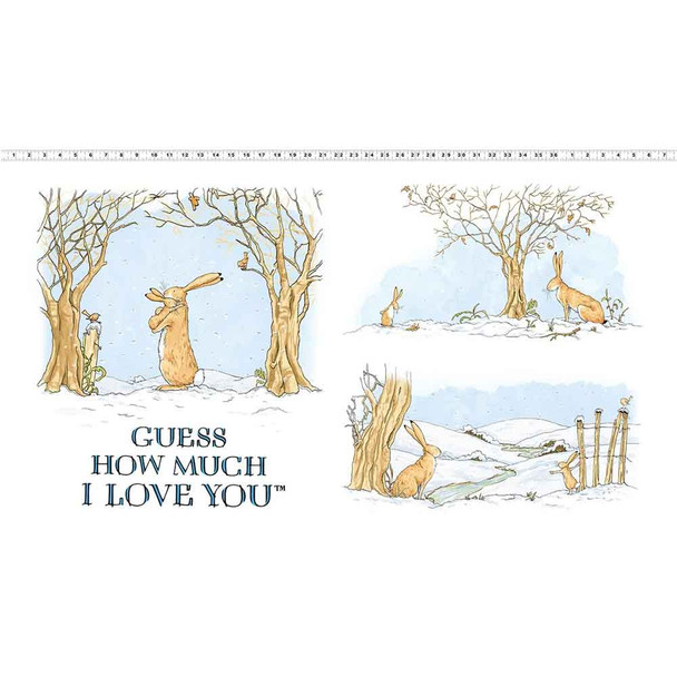 Guess How Much I Love You 2020 | Clothworks | CWY3078-1M Snow Scene Panel (44" x 24") - Full length