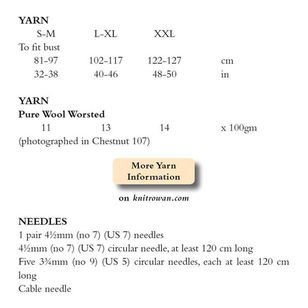 Rowan Christie Women Poncho/Top Knitting Pattern using Pure Wool Worsted | Digital Download (ROWEB-02756) - Pattern Table