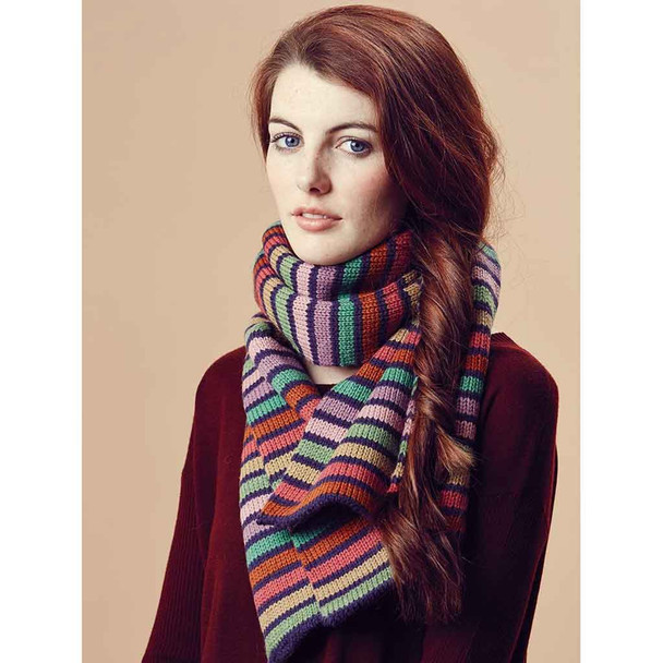 Rowan Lexy Scarf Accessories Knitting Pattern using Pure Wool Worsted | Digital Download (ROWEB-02762) - Main Image