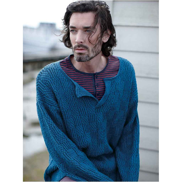 Rowan Crete Men Jumper/Sweater Knitting Pattern using Creative Linen | Digital Download (ROWEB-OC021-2) - Main Image