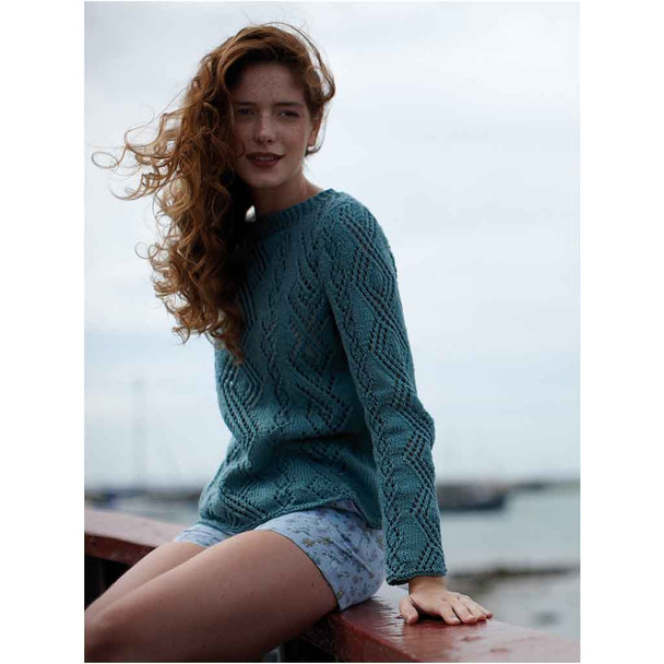 Rowan Venus Women Jumper/Sweater Knitting Pattern using Creative Linen | Digital Download (ROWEB-OC021-7) - Main Image