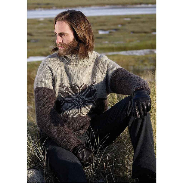 Rowan Snowdon Mens Sweater Knitting Pattern using Cocoon | Digital Download (ROWEB-00808) - Main Image